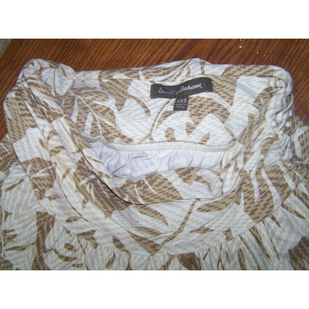 Tommy Bahama Skirt A-Line Leaf Casual XXS Tan Soft - Picture 3 of 6